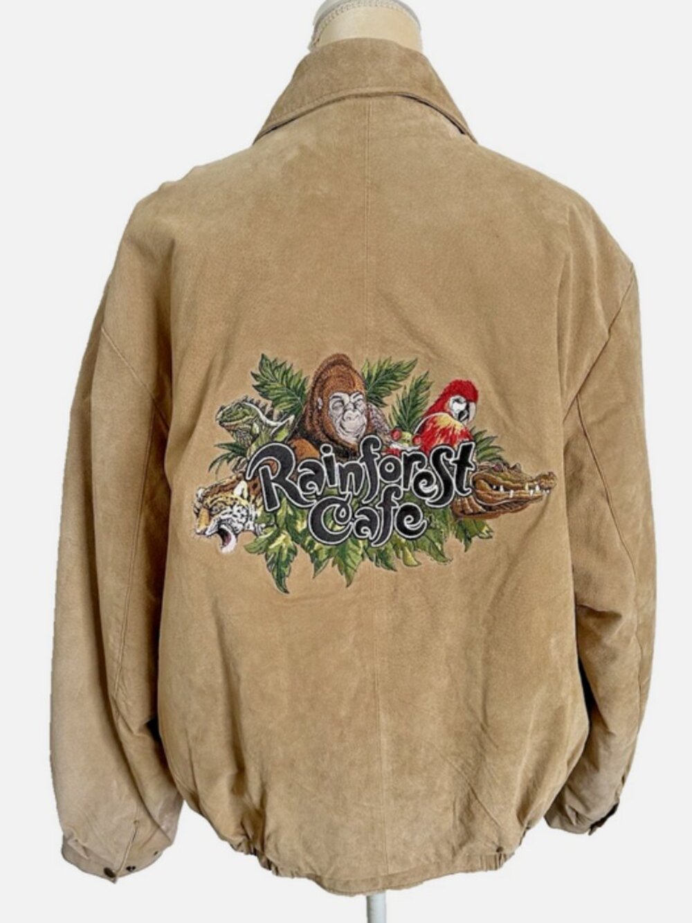 Vintage RAINFOREST CAFE Las Vegas Large Suede Jacket